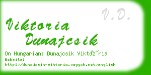 viktoria dunajcsik business card